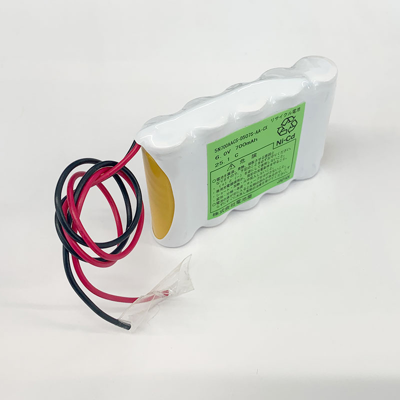 5N-700AAC相当品 組電池 SANYO相当品 俵型 6V700mAh リード線のみコネクターなし