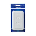 WTP1502WKP パナソニック 埋込ダブルコンセント 絶縁枠付 プレート付 ホワイト パッケージ 【送料全国一律275円】