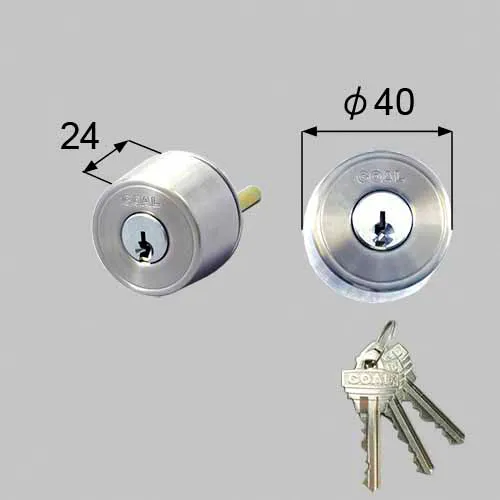 DATZ202 LIXIL・トステム 純正部品 ドア錠セット GOAL ピンシリンダー 玄関ドア部品 本体1個 キー3個セット