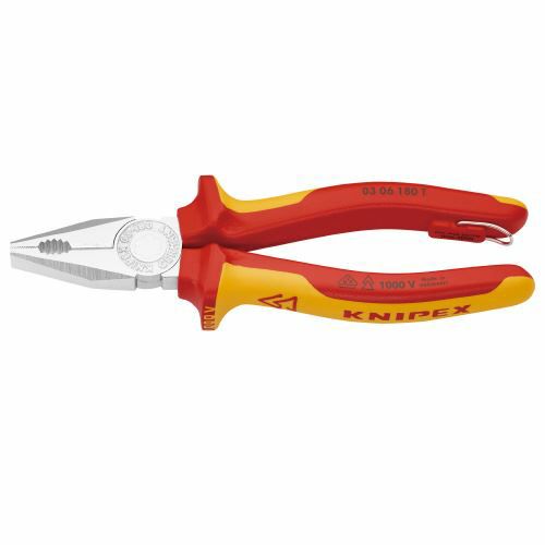 0306-180TBK 絶縁ﾍﾟﾝﾁ 1000V 落下防止 (BK) KNIPEX(クニペックス)