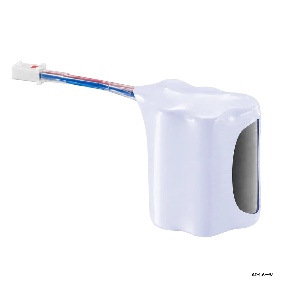 FK763相当品 電池屋製新品 交換電池 6V1200mAh ニッケル水素 <年度シール付き> コネクター付きそのまま取付できます。