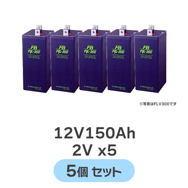 FVL-150 【5個セット12V仕様】 古河電池 長寿命MSE 制御弁式据置鉛蓄電池 12V150Ah(10時間率) 消防法認定品 【受注生産品】【メーカー直送品】