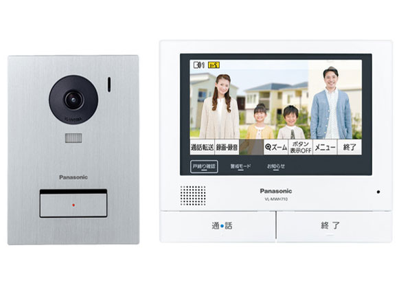 VL-SVE710KS　パナソニック　テレビドアホン 外でもドアホン モニター子機なしタイプ テレビドアホン 3-7タイプ カメラ玄関子機・モニター親機 各1台のセット 玄関子機はアルミヘアライン仕上げ・露出／埋込両用型