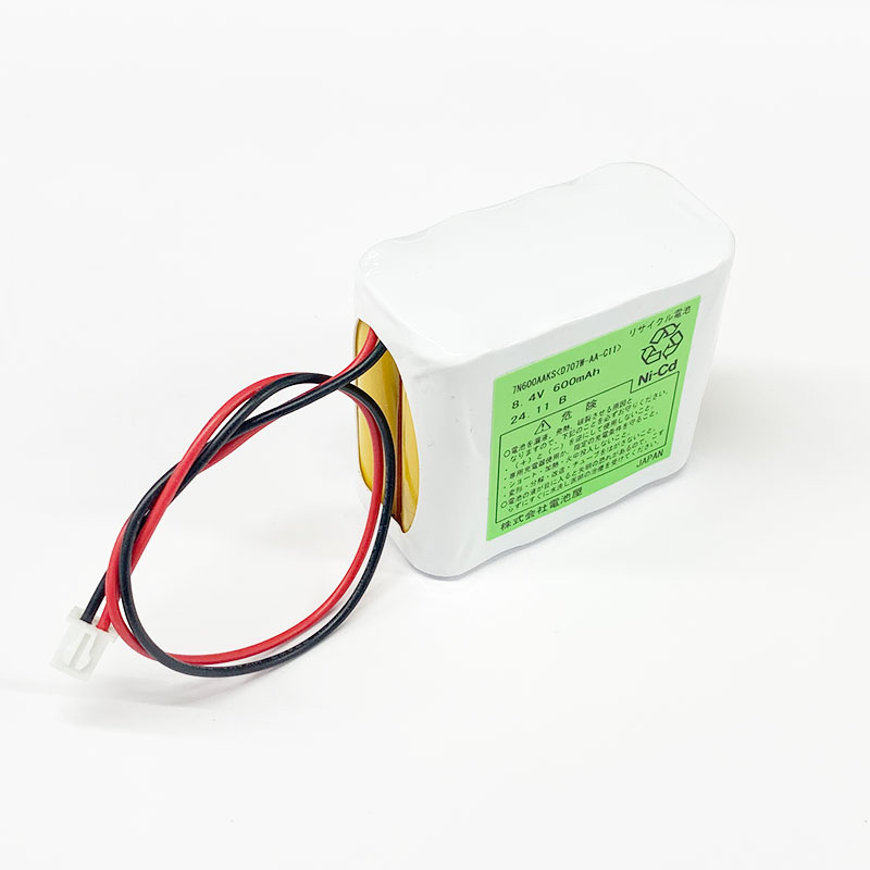 7N-600AAK 相当品(同等品) SANYO製相当品 組電池製作バッテリー W型 8.4V600mAh コネクタ付