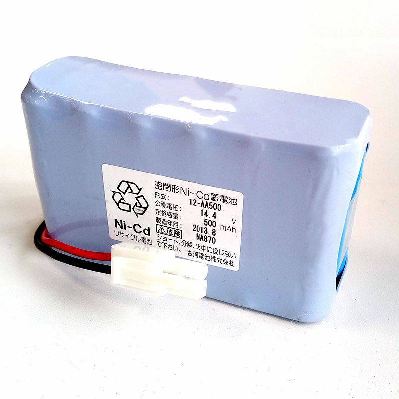 12-AA500相当品 古河電池相当品 電池屋製 14.4V500ｍAh W型 コビシコネクタ付