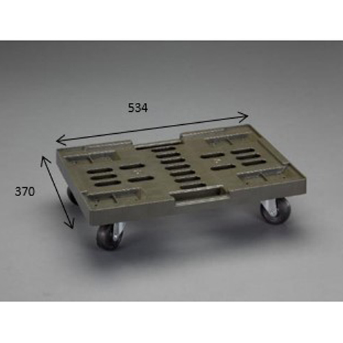 EA520AB-15 エスコ 534x370mm/150kg コンテナキャリー(OD色/50L用) （ESCOオリジナル 150kg）