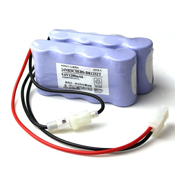 2-4NR-SC-SEB相当品 (同等品)  9.6V1200mAh＜年度シール付き＞ コネクター付きそのまま取付できます。