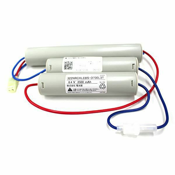 3・2-2HR-CY-LEB 相当品( 同等品 ) 東芝ライテック製非常灯器具用交換電池 ＜年度シール付き＞ ( 3.2-2NR-CX-LE B 相当品) 東芝ライテック 相当品 コネクター付きそのまま取付できます。