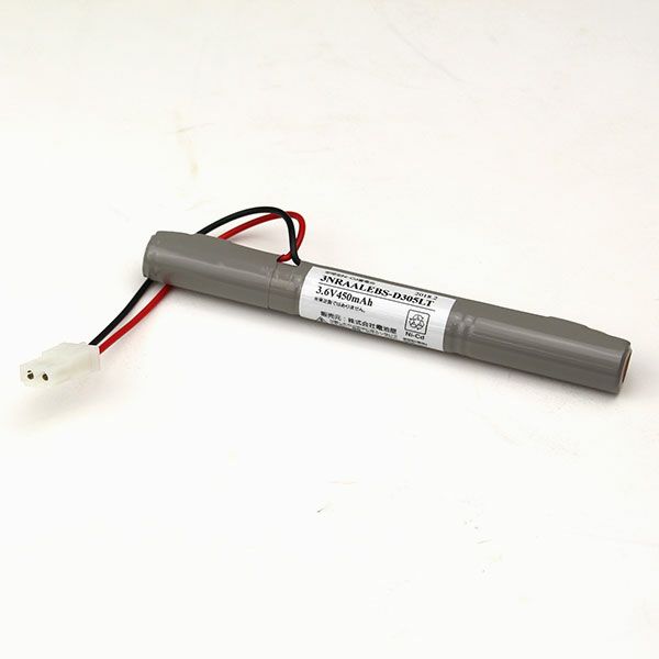 3NR-AA-LEB相当品 誘導灯用・非常灯用交換電池  3.6V450mAh ＜年度シール付き＞ コネクター付きそのまま取付できます。