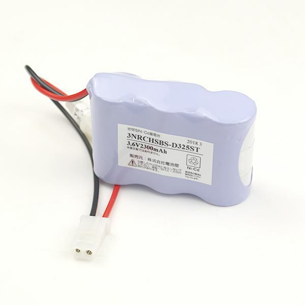 3NR-CH-SB相当品 東芝ライテック製誘導灯・非常灯用交換電池 3.6V2300mAh ＜年度シール付き＞ コネクター付きそのまま取付できます。