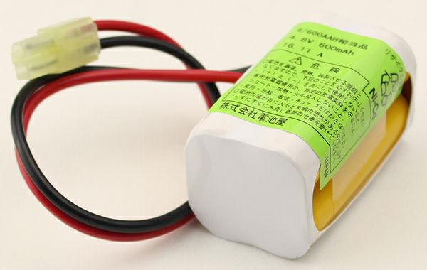 4/600AAH相当品 組電池 4.8V600mAh W型 コビシコネクター