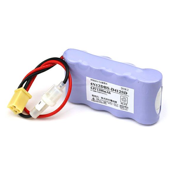 4N-12DB相当品(同等品)  組電池 4.8V1200mAh コネクタ付 ヒューズ付＜年度シール付き＞ コネクター付きそのまま取付できます。