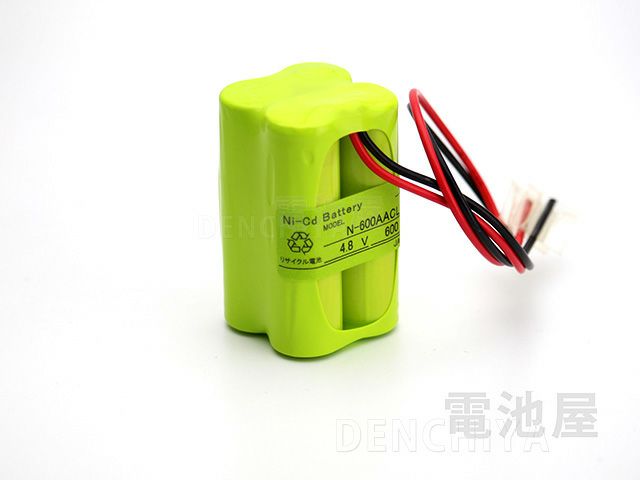 4.8V600mAh 組電池製作バッテリー 4N-600AACL相当品 4N-600AAC相当品 リード線のみ