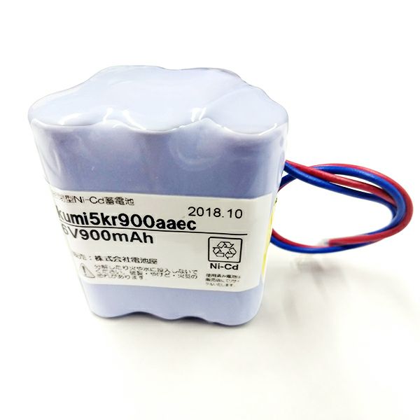 6V900mAh 俵型 5KR-900AAEC相当品 電池屋組電池 リード線切りっぱなし