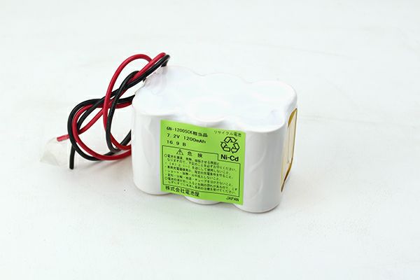 6N-1200SCK (6N1200SCK) 相当品(同等品) SANYO製相当品 組電池製作バッテリー 輸液ポンプ テルモ TE112 等用 7.2V1200mAh W型 コネクタ付