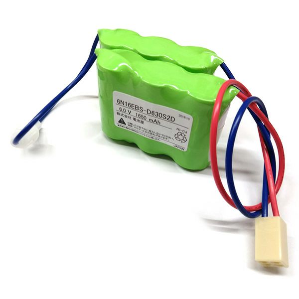 6N16EB相当品(同等品)  6.0V1650mAh＜年度シール付き＞ コネクター付きそのまま取付できます。