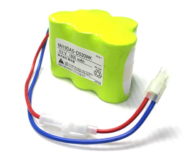 6N19DA相当品(同等品)  6.0V1800mAh＜年度シール付き＞ コネクター付きそのまま取付できます。