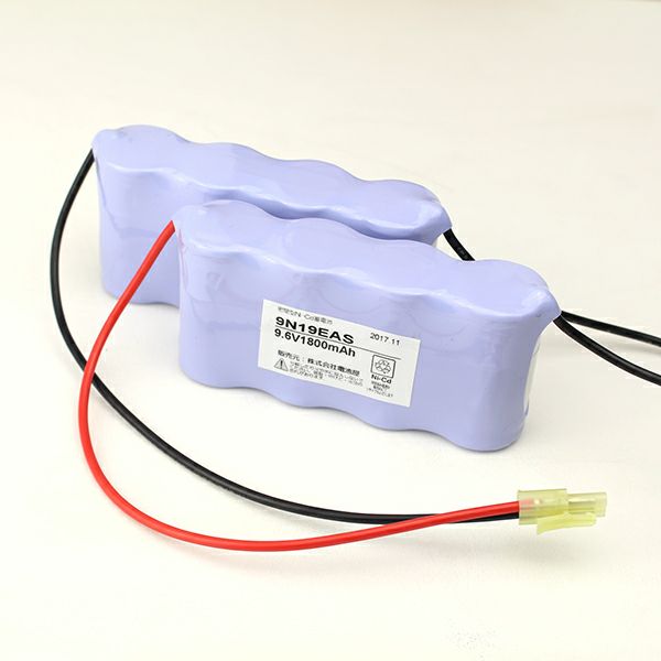 9N19EA相当品 三菱電機製非常灯用交換電池  9.6V1800mAh＜年度シール付き＞ コネクター付きそのまま取付できます。