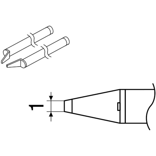 A1379 白光　こて先　ＣＨＩＰ　１Ｌ型【発注単位：1】
