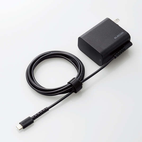 ACDC-PD2545BK エレコム USB Power Delivery 45W AC充電器(USB Type-Cケーブル一体型)