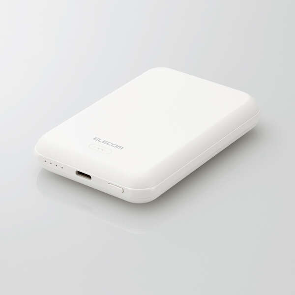 DE-C40-5000WH エレコム マグネット付きワイヤレス充電対応モバイルバッテリー(5000mAh)