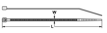 EA475B-250W エスコ 250x 7.6mm 結束バンド(耐候性/100本)