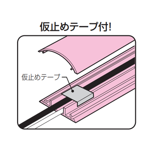 EA947HM-212 エスコ 54mmx2.0m ワゴンモール(ﾃｰﾌﾟ付/ﾍﾞｰｼﾞｭ)