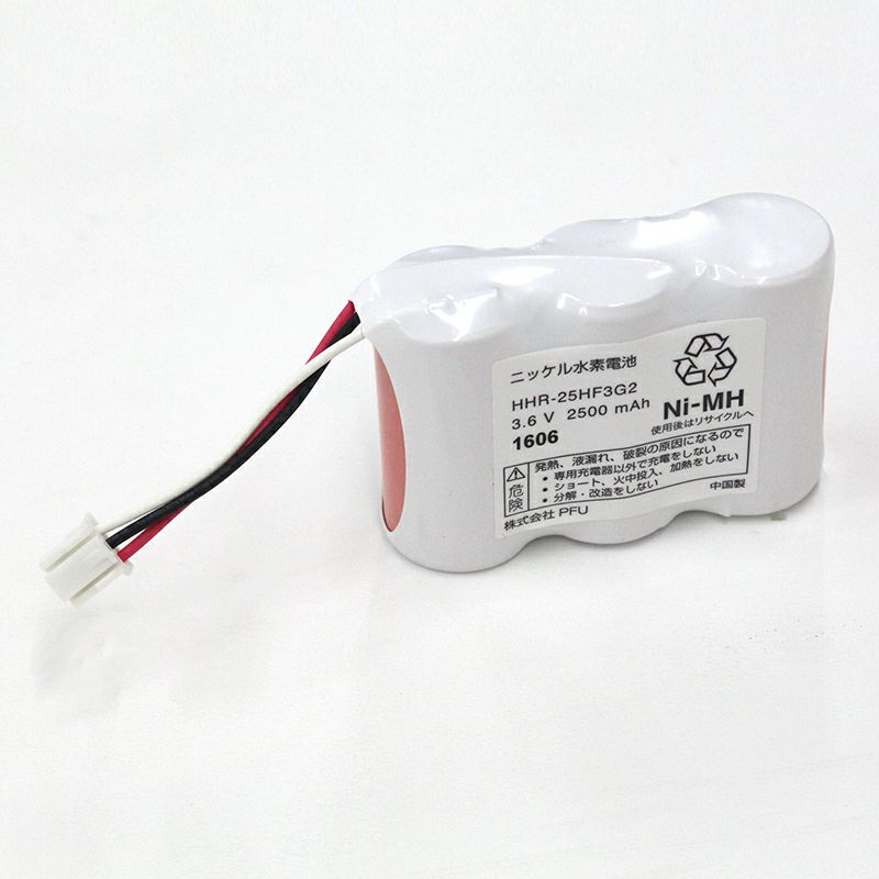 【一時販売休止km】【リード線3本】 HHR-25HF3G2相当品 PFU相当品 3.6V2500ｍAh S型/リード線３本コネクタ流用