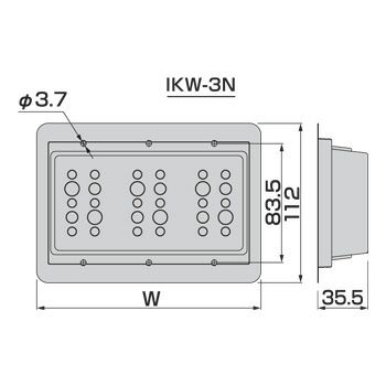 IKW-3N JAPPY ファイヤープロシリーズ 耐火遮音気密コンセント・3個用スイッチボックスカバー