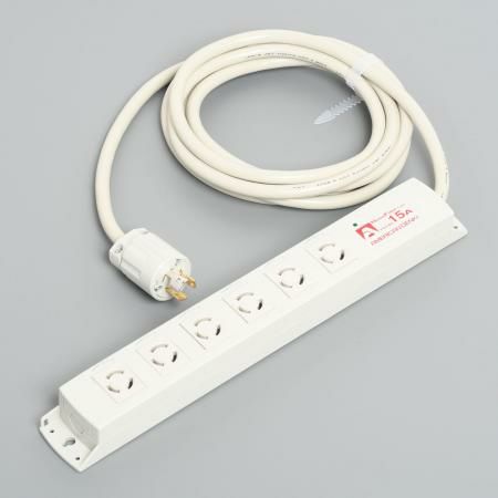 KC1210NF　 アメリカン電機 　引掛形 OAﾀｯﾌﾟ6ｹ口 ｺ-ﾄﾞｾｯﾄ NF付　接地2P 15A 125V