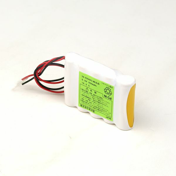 5N-600AACL相当品 SANYO製相当品 組電池 アマノ タイムレコーダー EX6100 用など 6V600mAh コネクタ付き