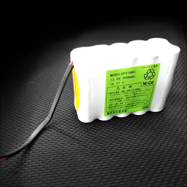 12V600mAh W型 MODEL SP-31HB相当品 電池屋 組電池製作バッテリー リード線のみ