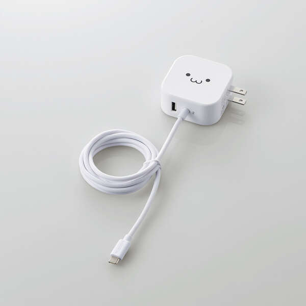 MPA-ACCP19WF エレコム AC充電器(USB Power Delivery20W+12W/Cケーブル一体＋Aポート）