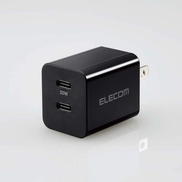 MPA-ACCP35BK エレコム （カラー：ブラック） USB Power Delivery 20W AC充電器(C×2)