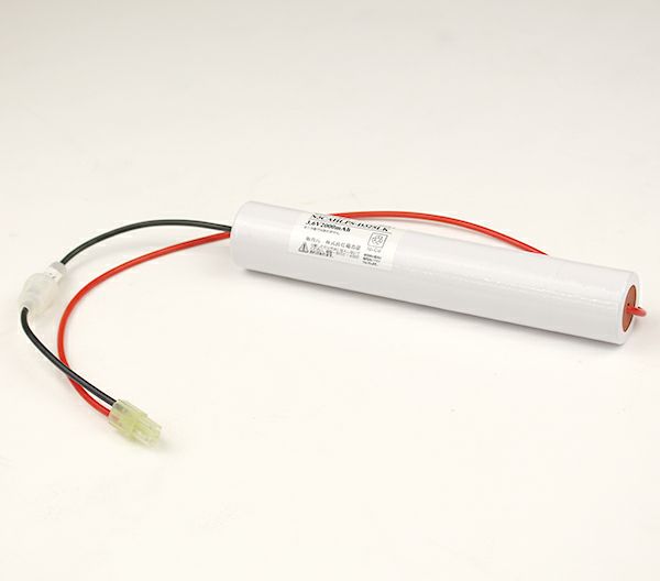 N-3CAHLP相当品 誘導灯・非常灯器具用交換電池 3.6V2000mAh  FSK011＜年度シール付き＞ コネクター付きそのまま取付できます。