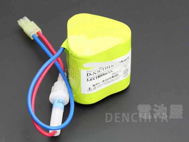 N-3CTHDP相当品 (同等品) SANYO製誘導灯器具用交換電池 3.6V1800mAh  FSK015相当品 ＜年度シール付き＞ コネクター付きそのまま取付できます。