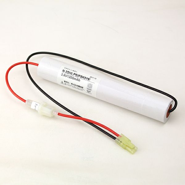 N-3SHLP (FSK019) 相当品 (同等品) 三洋電機製誘導灯器具・非常灯器具用交換電池  ＜年度シール付き＞ コネクター付きそのまま取付できます。