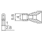 N61-16 白光　ノズル　４Ｘ１ＭＭ【発注単位：1】