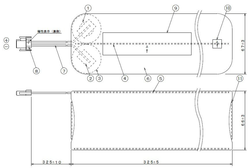 NYY942相当品  日本ドライケミカル製自動火災警報器用予備電源相当品 自火報用バッテリー 24V3500mAh 統一コネクタ 日本消防検定協会NS鑑定品