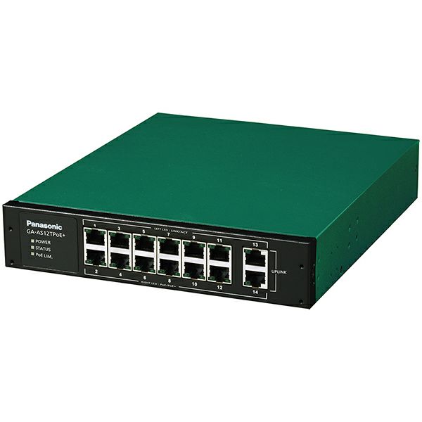 GA-AS12TPoE+ パナソニック PN25128 全ポートギガ レイヤ2 PoE給電スイッチングハブ 12ポート