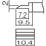 T12-1401 白光　こて先　スパチュラ　１０．４【発注単位：1】