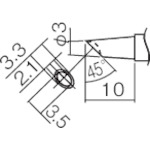 T12-BCM3 白光　こて先　３ＢＣ型　溝付　はんだメッキ　１ｍｍ【発注単位：1】