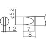 T12-D52 白光　こて先　５．２Ｄ型【発注単位：1】