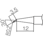 T12-J02 白光　こて先　０．２Ｊ型【発注単位：1】