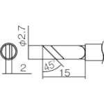 T12-K 白光　こて先　Ｋ型【発注単位：1】