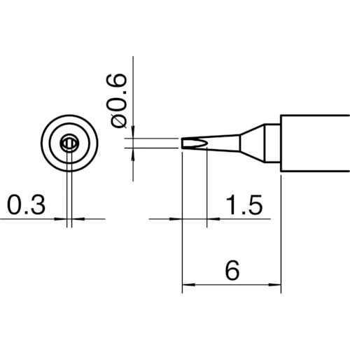 T30-D06 白光　こて先／０．６Ｄ型【発注単位：1】