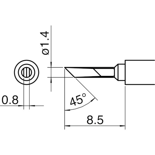 T30-KN 白光　こて先／ＫＮ型【発注単位：1】