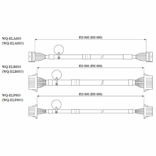 WQ-ELP803 パナソニック 音響設備 非常放送用接続(多芯制御)ケーブル PWR CONT 3m